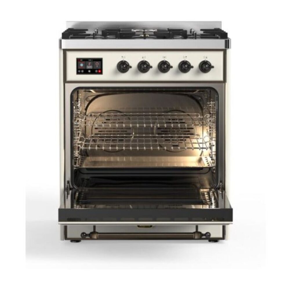 ILVE_UM30DQNE3AWBLP_Majestic_II_30"_Dual_Fuel_Range_Front_View