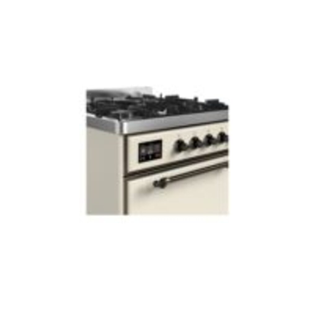 ILVE UM30D Majestic II 30 inch Dual Fuel Range with 5 Black Brass Burners