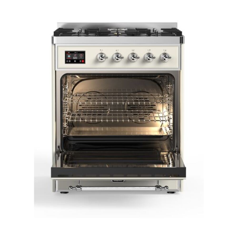 ILVE_UM30DQNE3AWCLP_Majestic_II_30"_Dual_Fuel_Range_Front_View