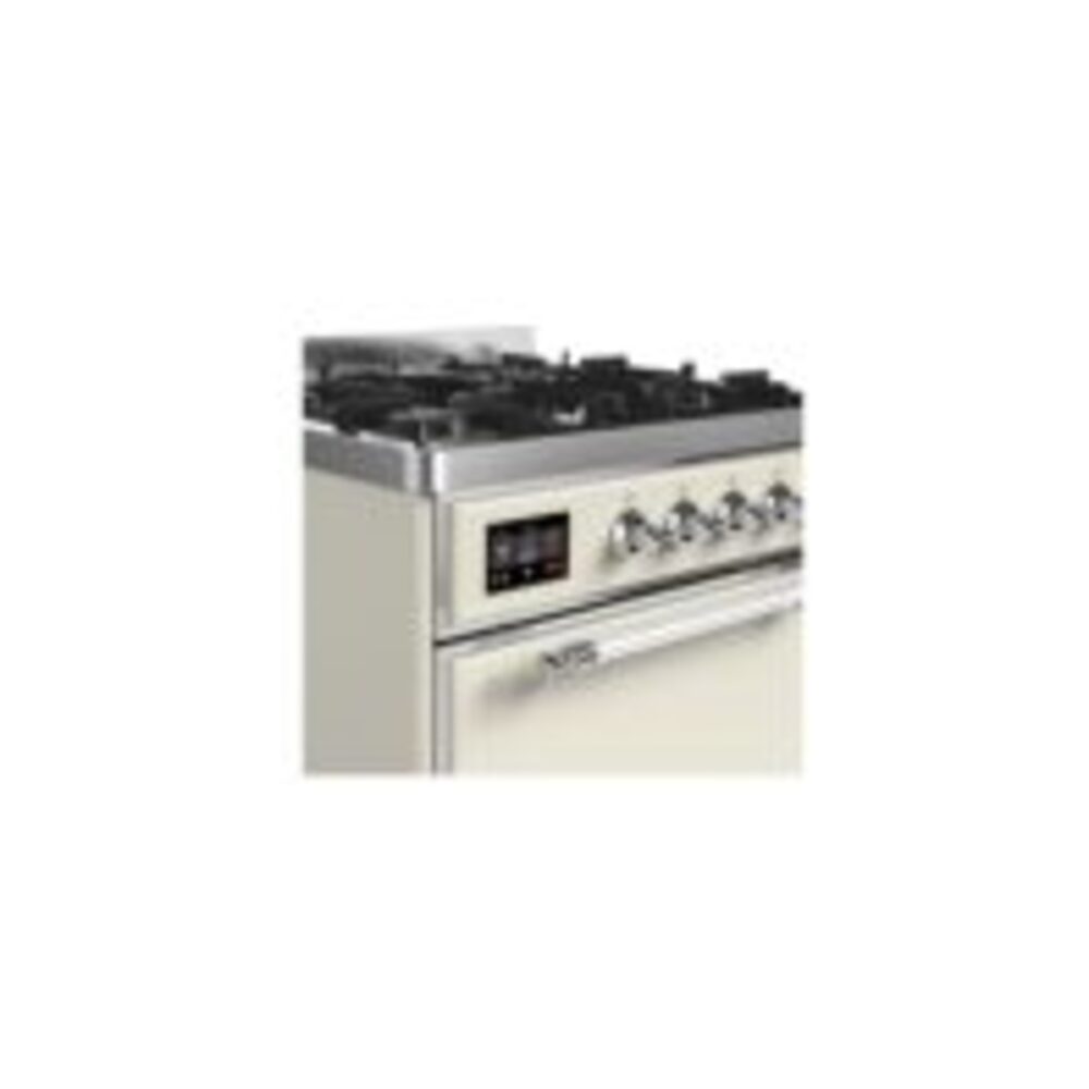 ILVE UM30D Majestic II 30 inch Dual Fuel Range with 5 Black Brass Burners