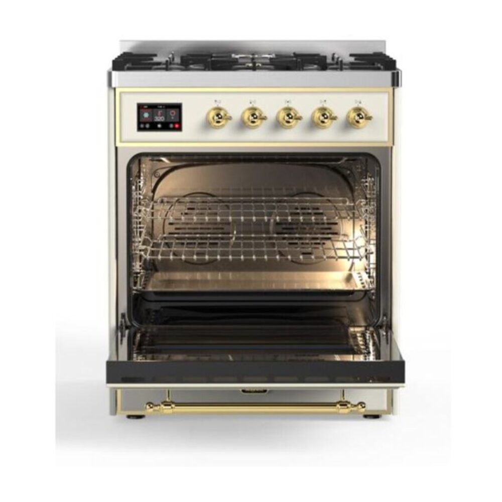 ILVE_UM30DQNE3AWGLP_Majestic_II_30"_Dual_Fuel_Range_Front_View