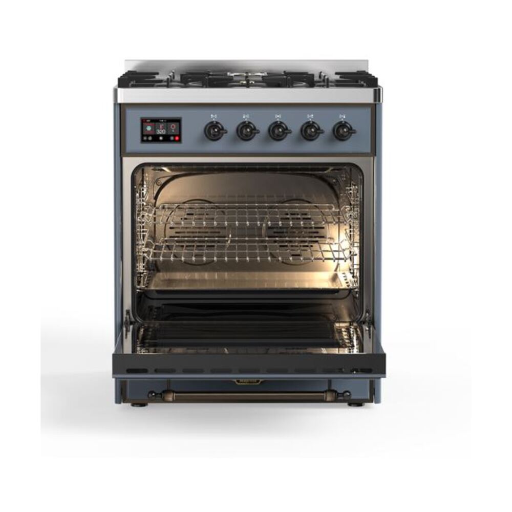 ILVE_UM30DQNE3BGBLP_Majestic_II_30"_Dual_Fuel_Range_Front_View