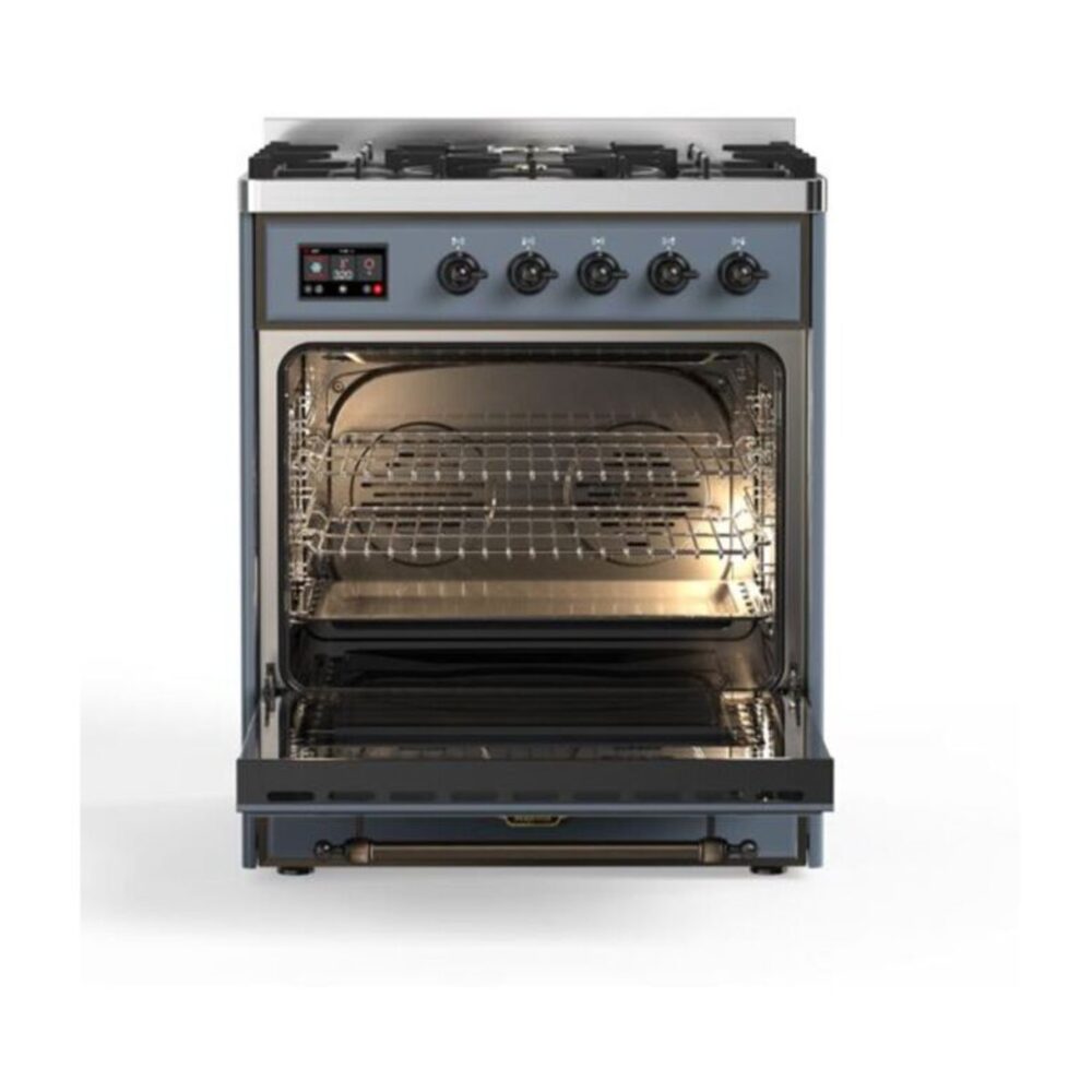 ILVE_UM30DQNE3BGBLP_Majestic_II_30"_Dual_Fuel_Range_Front_View