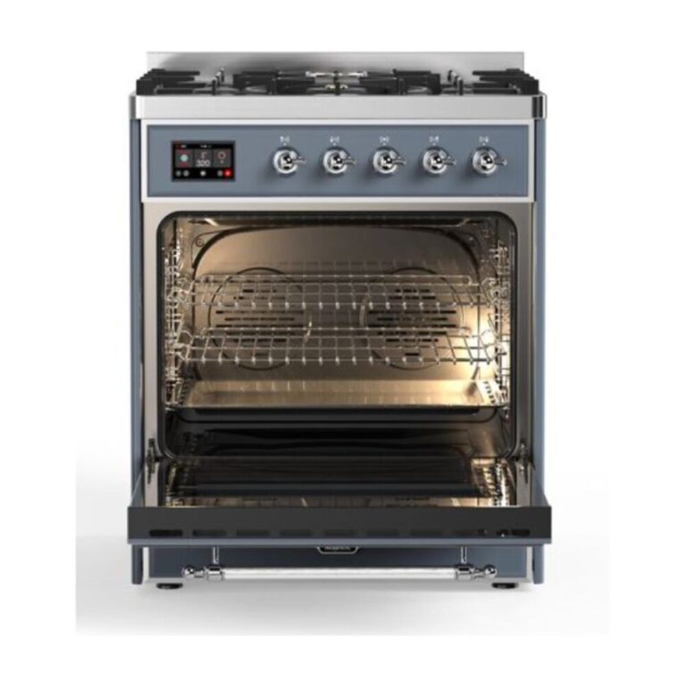 ILVE_UM30DQNE3BGCLP_Majestic_II_30"_Dual_Fuel_Range_Front_View