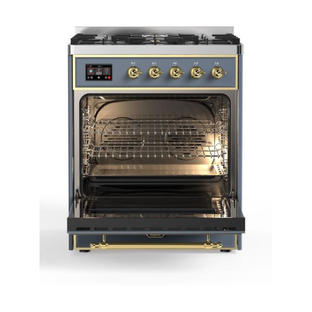 ILVE_UM30DQNE3BGGLP_Majestic_II_30"_Dual_Fuel_Range_Front_View