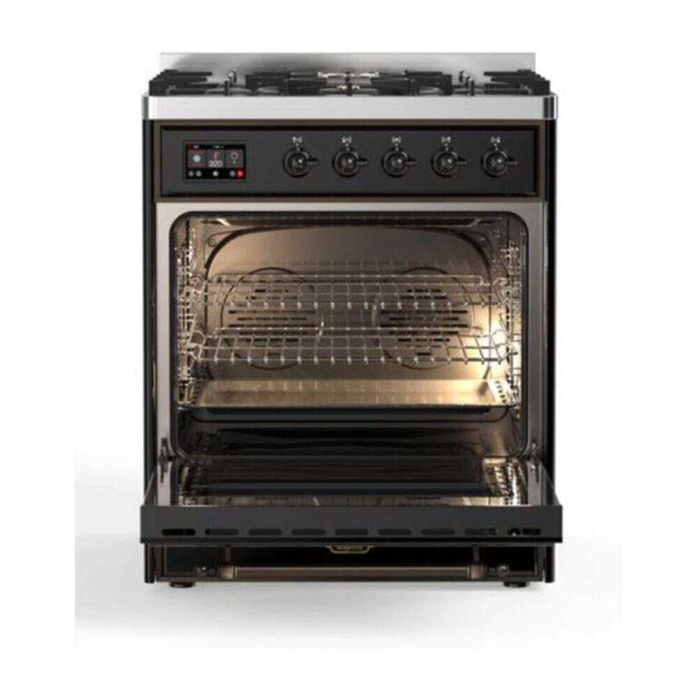 ILVE_UM30DQNE3BKB_Majestic_II_30_Dual_Fuel_Range_Front_View