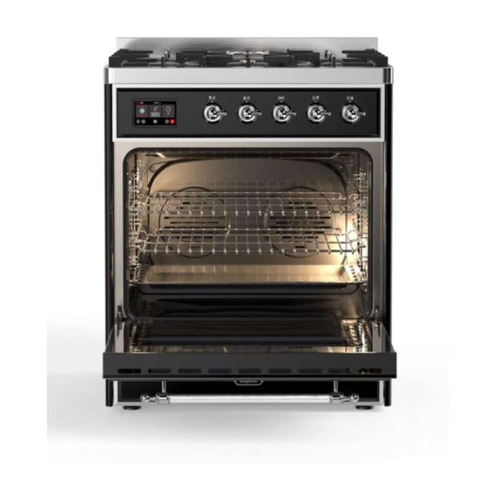 ILVE_UM30DQNE3BKC_Majestic_II_30_Dual_Fuel_Range_Front_View