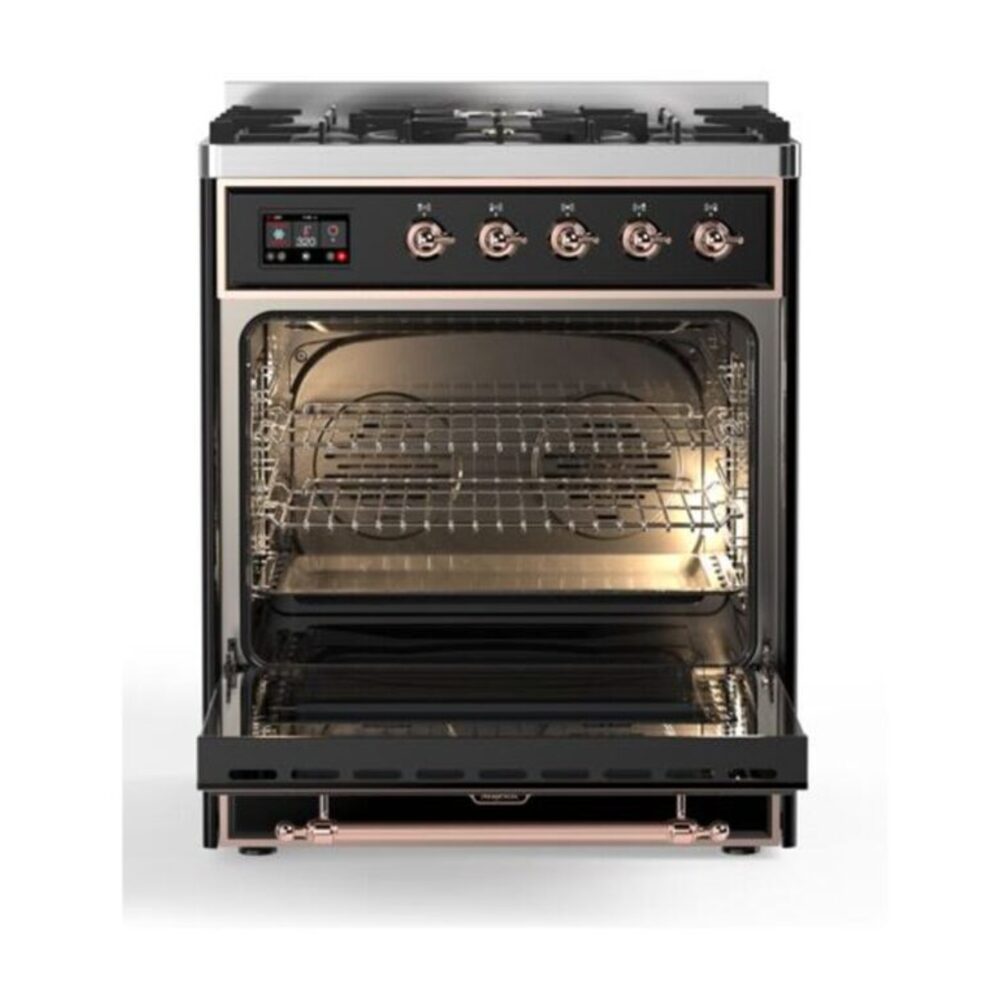 ILVE_UM30DQNE3BKP_Majestic_II_30_Dual_Fuel_Range_Front_View