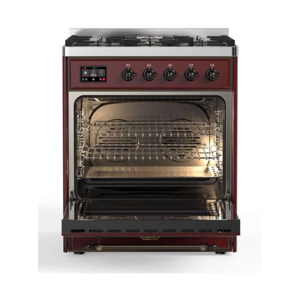 ILVE_UM30DQNE3BUB_Majestic_II_30_Dual_Fuel_Range_Front_View