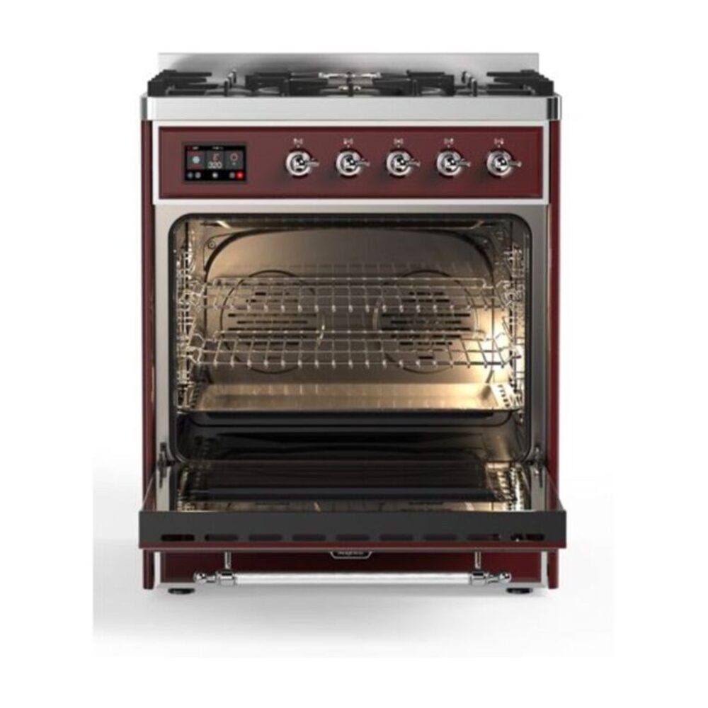 ILVE_UM30DQNE3BUCLP_Majestic_II_30"_Dual_Fuel_Range_Front_View