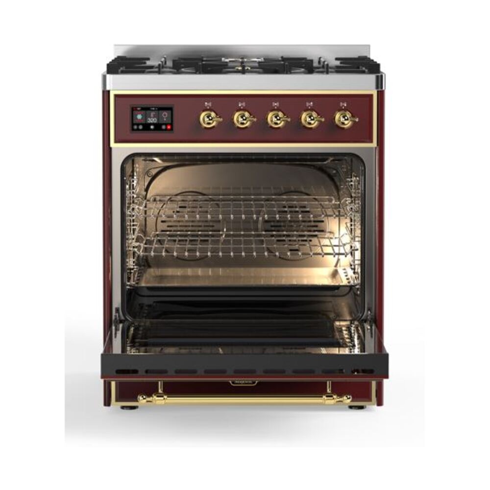 ILVE_UM30DQNE3BUG_Majestic_II_30_Dual_Fuel_Range_Front_View