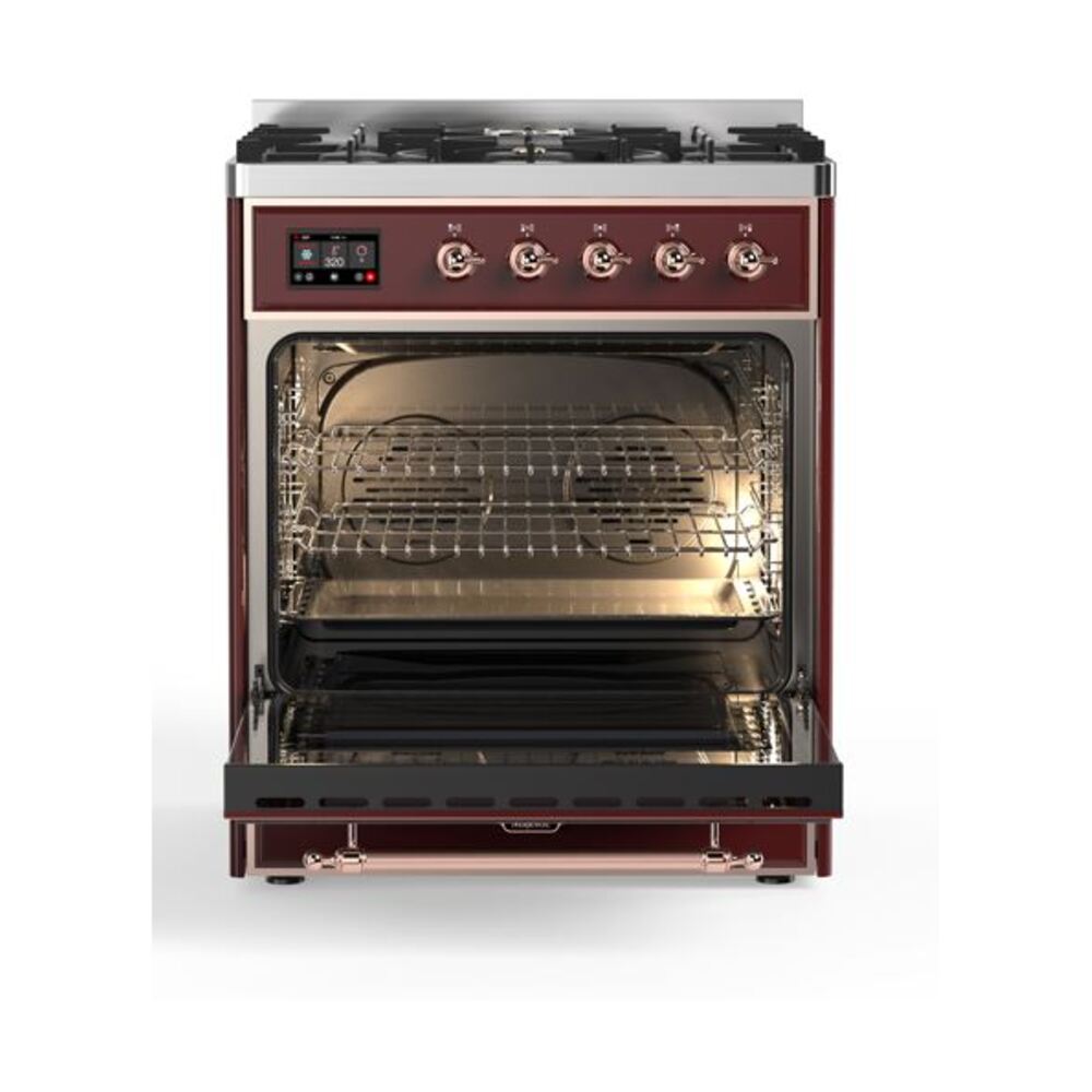 ILVE_UM30DQNE3BUPLP_Majestic_II_30"_Dual_Fuel_Range_Front_View