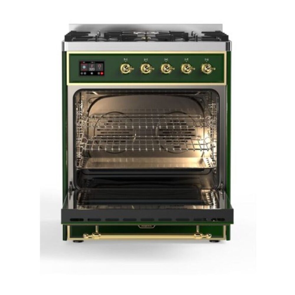 ILVE_UM30DQNE3EGGLP_Majestic_II_30"_Dual_Fuel_Range_Front_View