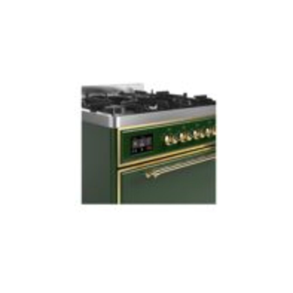ILVE UM30D Majestic II 30 inch Dual Fuel Range with 5 Black Brass Burners