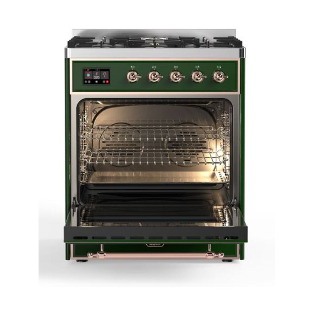 ILVE_UM30DQNE3EGPLP_Majestic_II_30"_Dual_Fuel_Range_Front_View