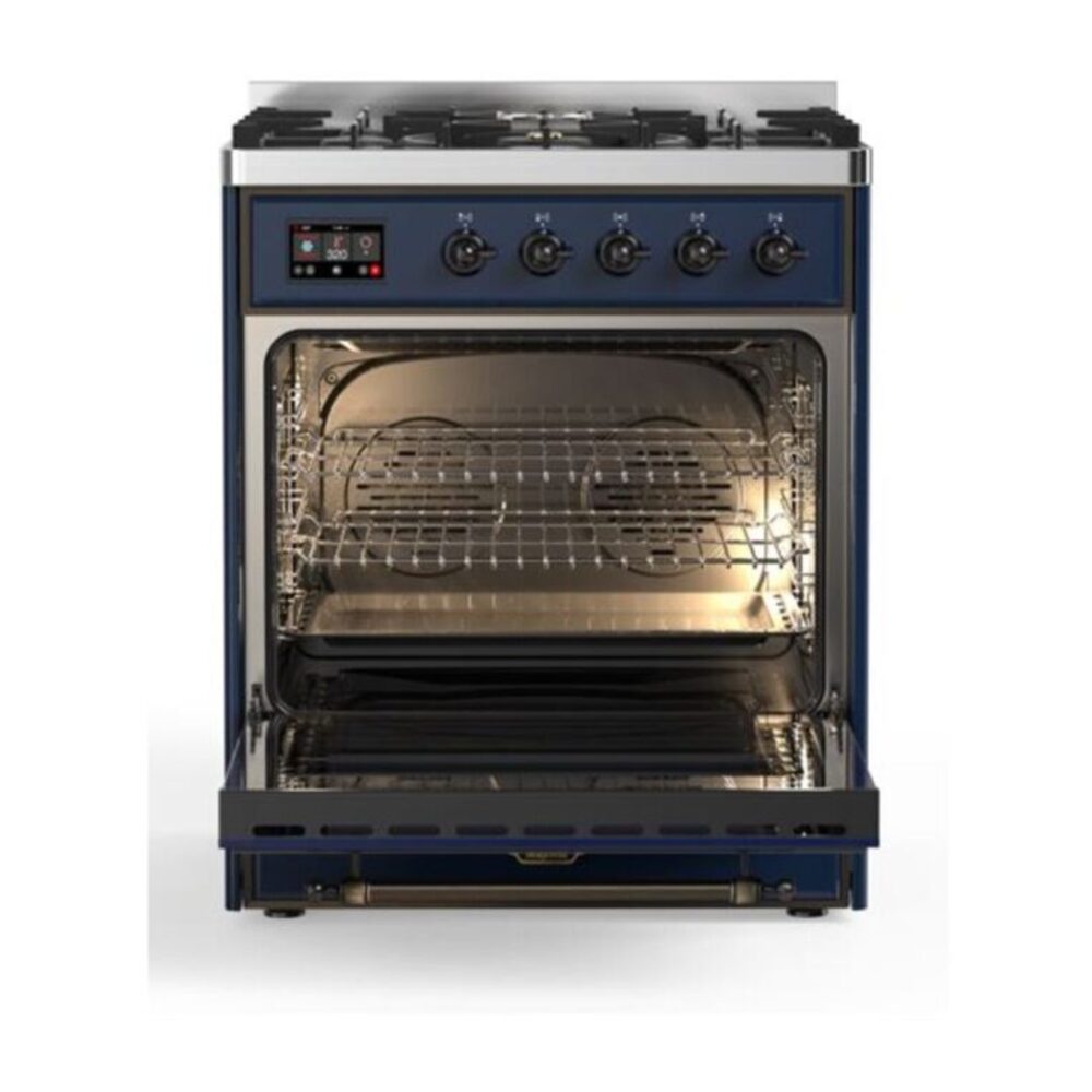 ILVE_UM30DQNE3MBBLP_Majestic_II_30"_Dual_Fuel_Range_Front_View