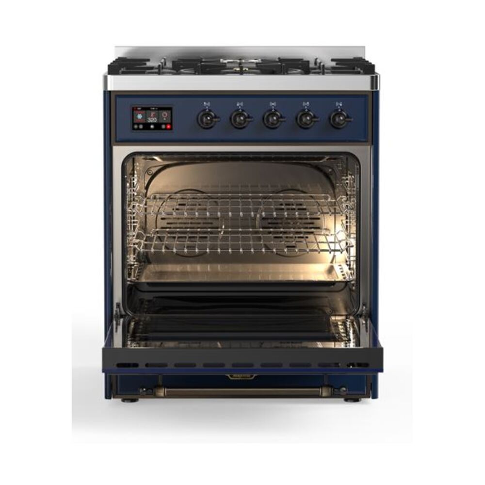 ILVE_UM30DQNE3MBB_Majestic_II_30_Dual_Fuel_Range_Front_View