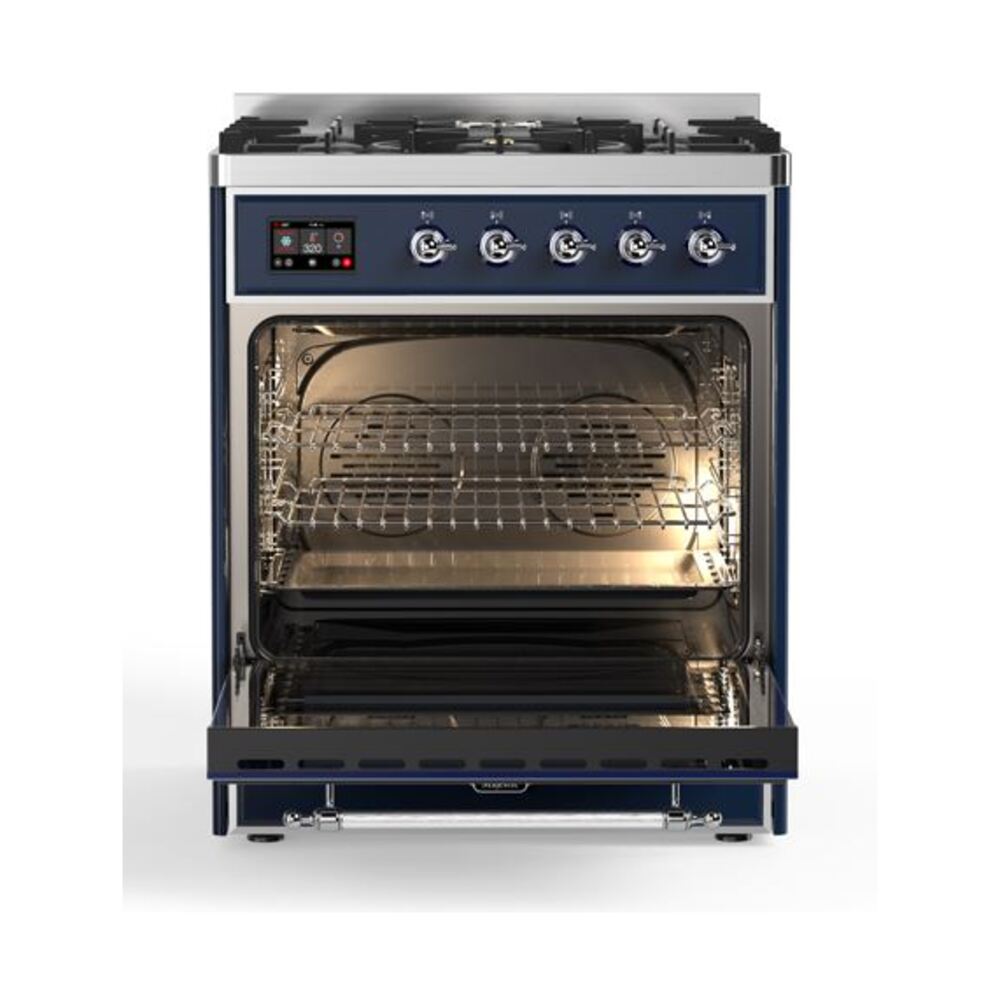 ILVE_UM30DQNE3MBC_Majestic_II_30_Dual_Fuel_Range_Front_View