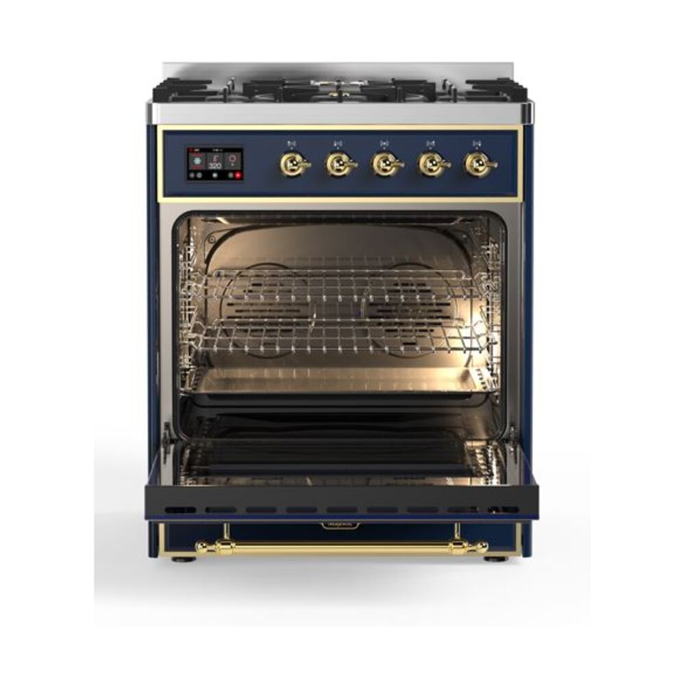 ILVE_UM30DQNE3MBGLP_Majestic_II_30"_Dual_Fuel_Range_Front_View