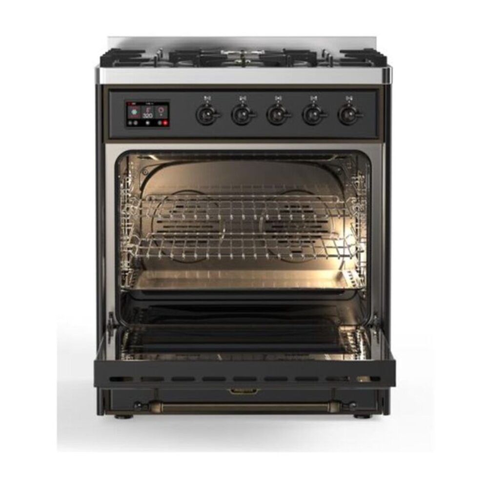 ILVE_UM30DQNE3MGB_Majestic_II_30_Dual_Fuel_Range_Front_View