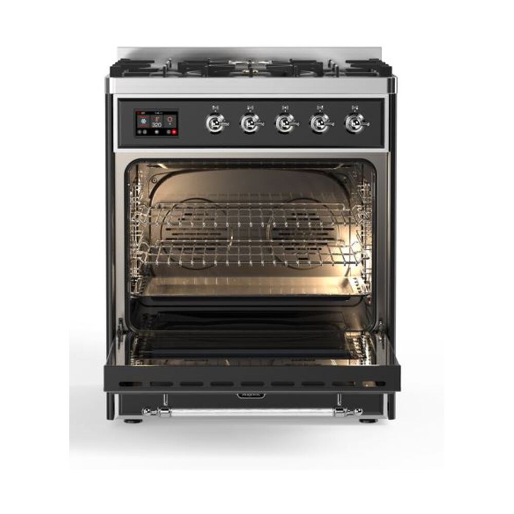 ILVE_UM30DQNE3MGCLP_Majestic_II_30"_Dual_Fuel_Range_Front_View