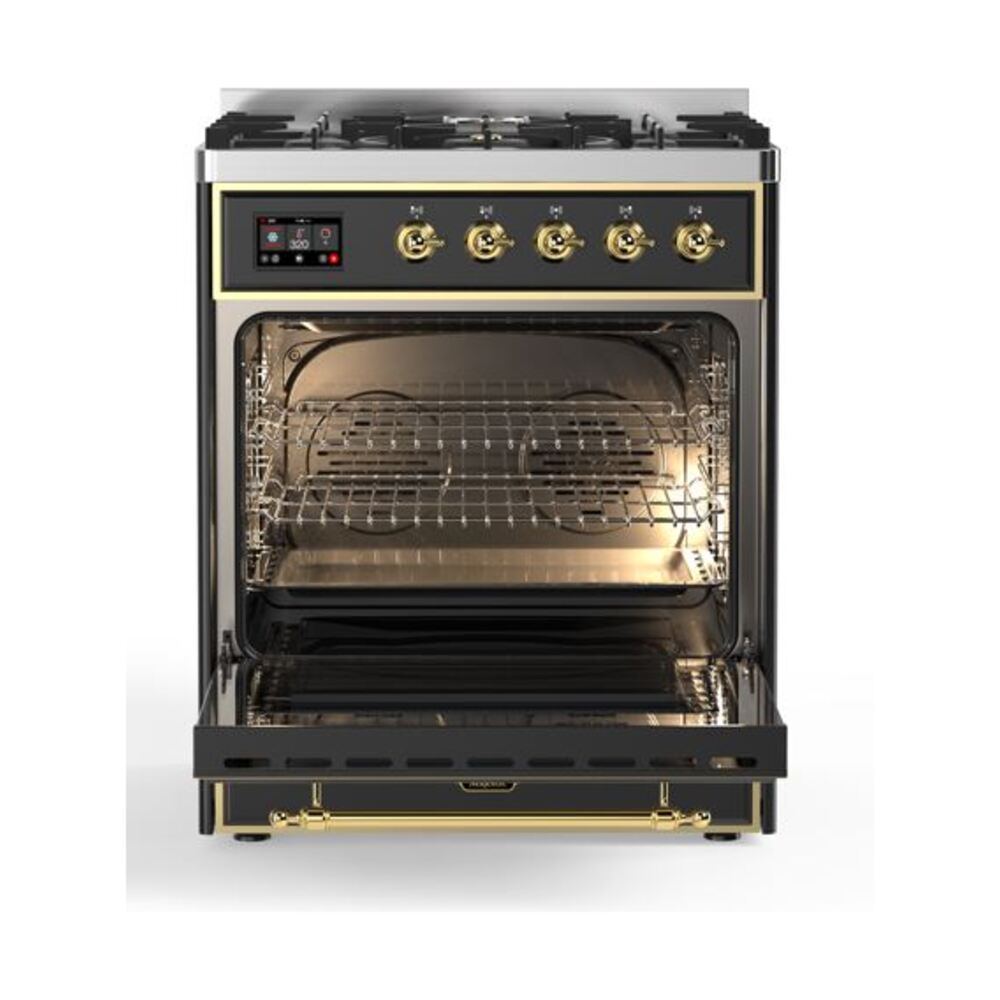 ILVE_UM30DQNE3MGGLP_Majestic_II_30"_Dual_Fuel_Range_Front_View