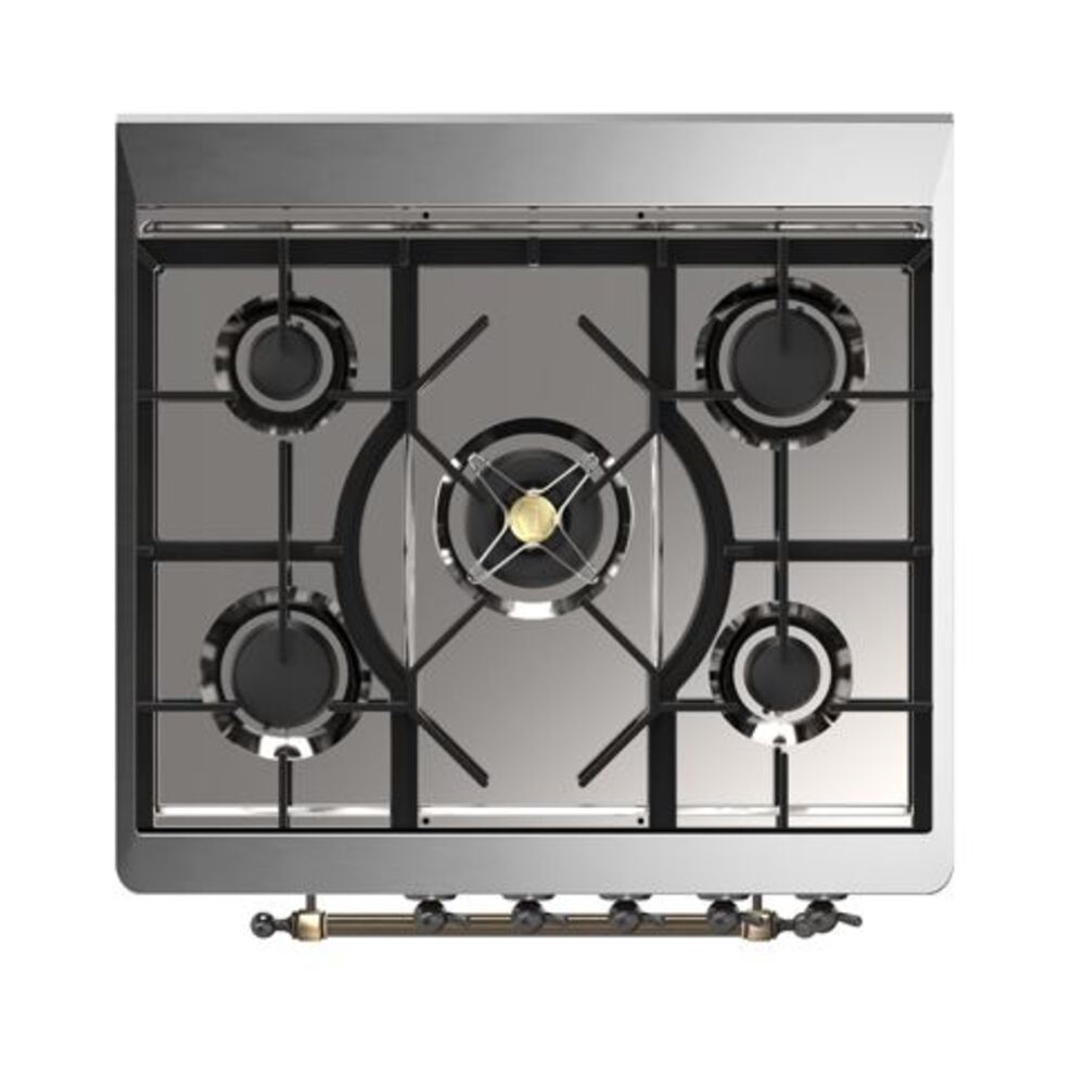 ILVE_UM30DQNE3SSB_Majestic_II_30_Dual_Fuel_Range_Top_Angle