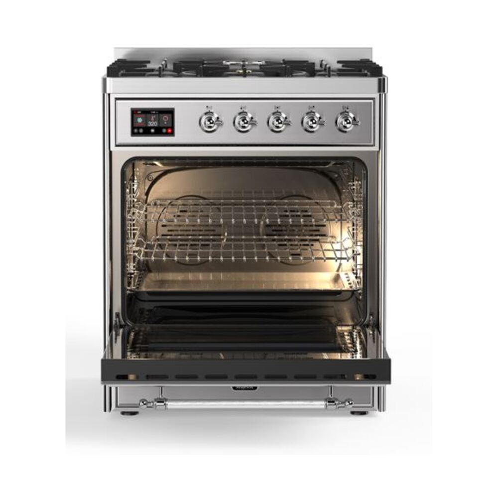 ILVE_UM30DQNE3SSC_Majestic_II_30_Dual_Fuel_Range_Front_View