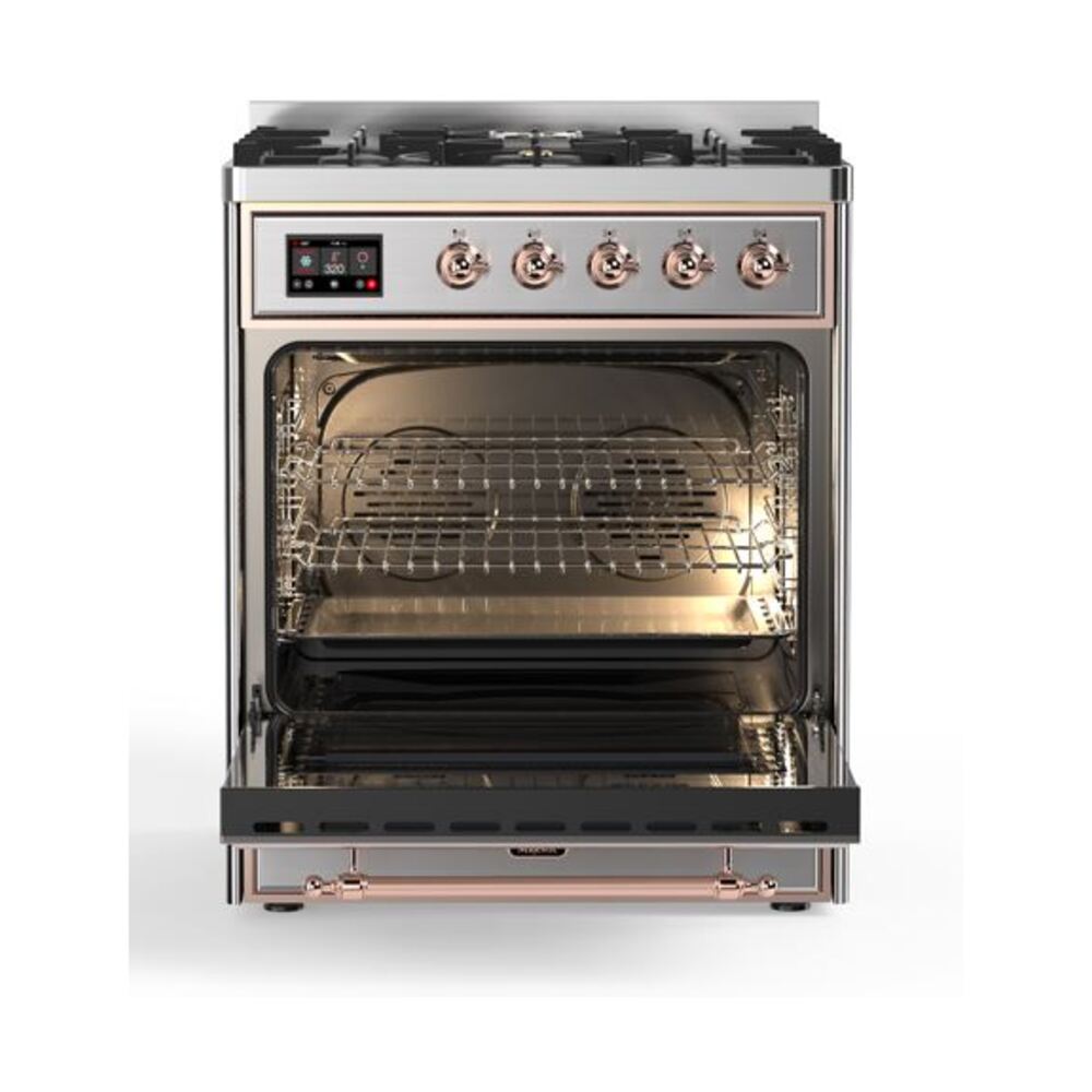 ILVE_UM30DQNE3SSP_Majestic_II_30_Dual_Fuel_Range_Front_View