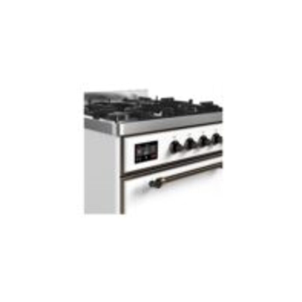 ILVE UM30D Majestic II 30 inch Dual Fuel Range with 5 Black Brass Burners