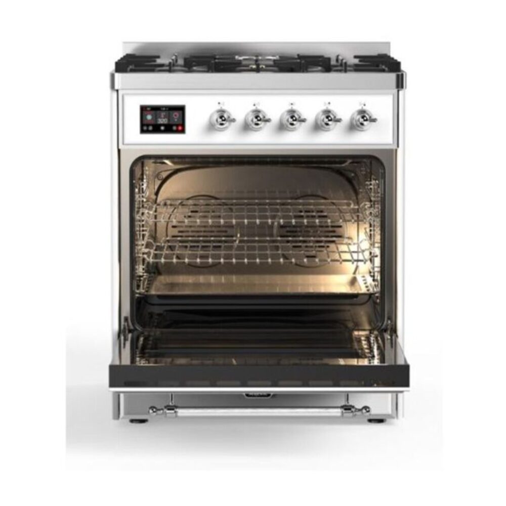 ILVE_UM30DQNE3WHCLP_Majestic_II_30"_Dual_Fuel_Range_Front_View