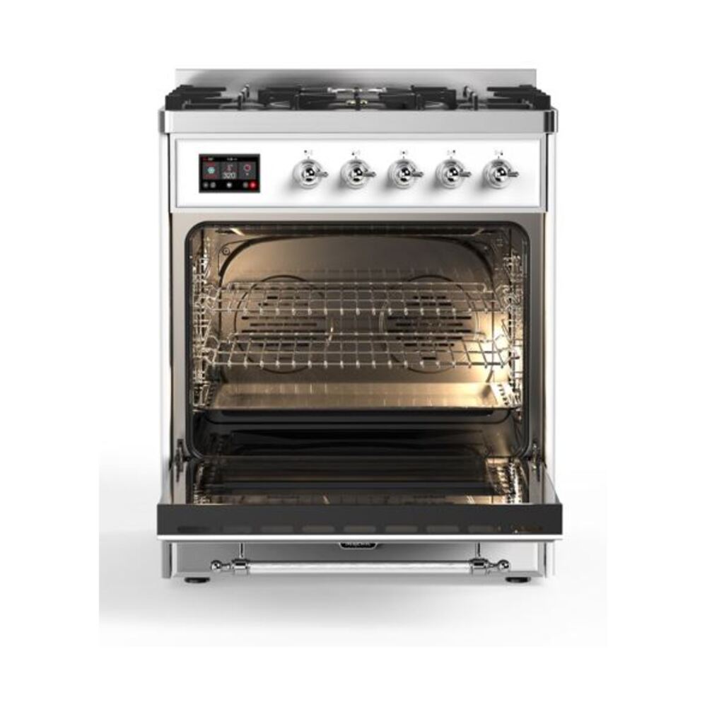 ILVE_UM30DQNE3WHC_Majestic_II_30_Dual_Fuel_Range_Front_View