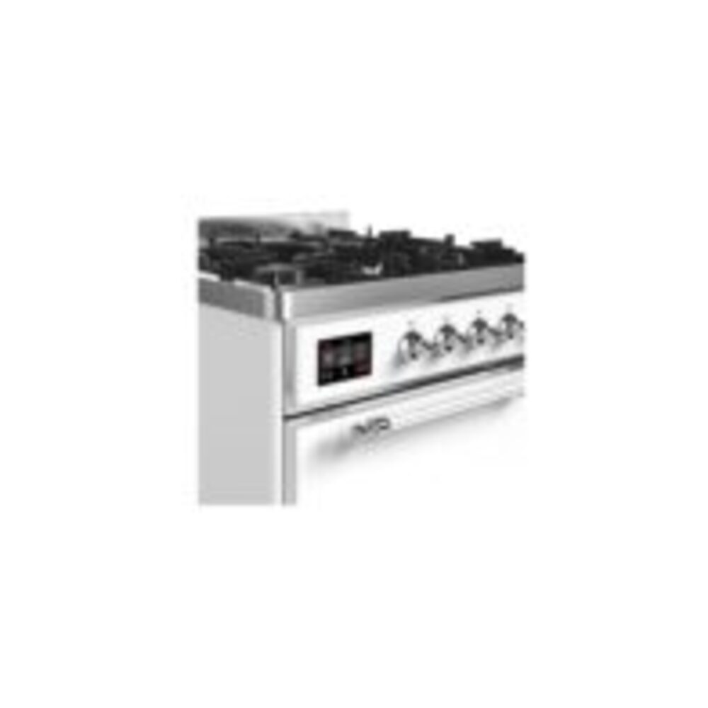 ILVE UM30D Majestic II 30 inch Dual Fuel Range with 5 Black Brass Burners