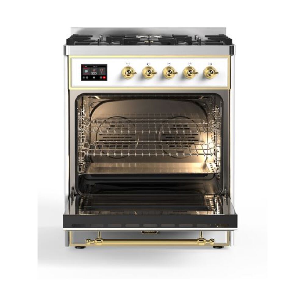 ILVE_UM30DQNE3WHG_Majestic_II_30_Dual_Fuel_Range_Front_View