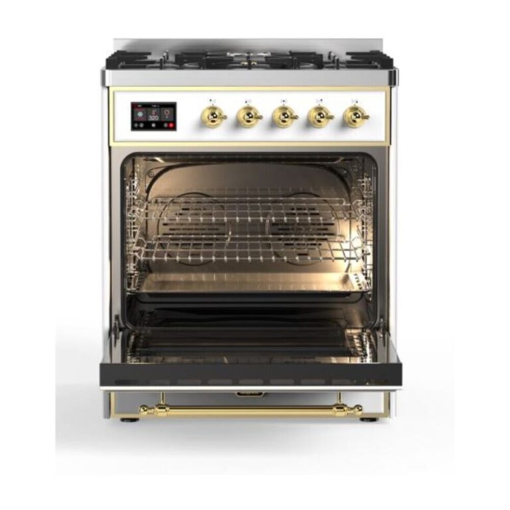 ILVE_UM30DQNE3WHG_Majestic_II_30_Dual_Fuel_Range_Front_View