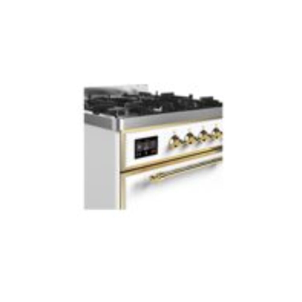 ILVE UM30D Majestic II 30 inch Dual Fuel Range with 5 Black Brass Burners