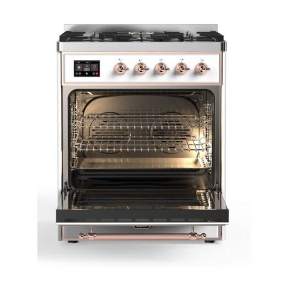 ILVE_UM30DQNE3WHP_Majestic_II_30_Dual_Fuel_Range_Front_View