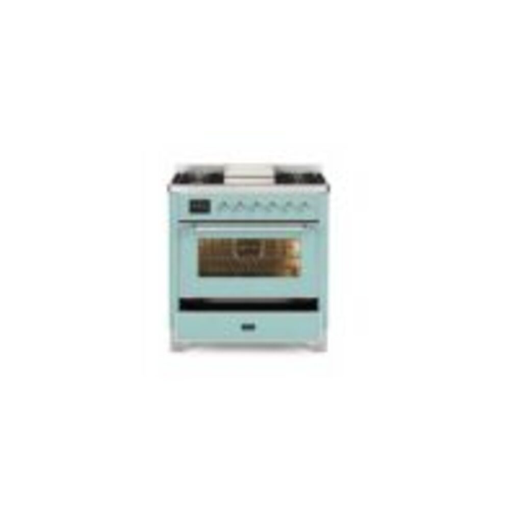 ILVE UM36F Majestic III 36 inch Dual Fuel Range with 6 Black Brass Burners and Griddle, Dual Function Burner up to 25,000 BTU