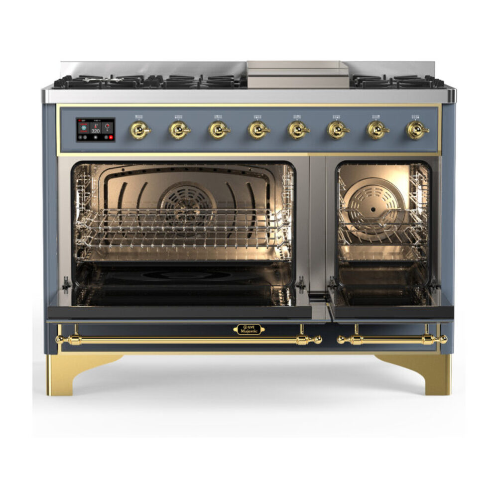 ILVE UM48FNR Majestic II 48 inch Dual Fuel Range with 8 Burners, Griddle