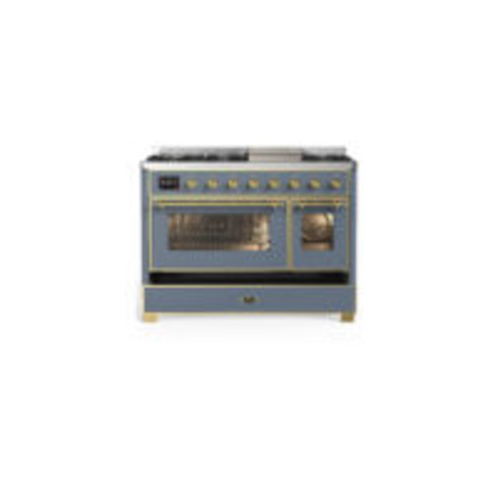 ILVE UM48FNR Majestic II 48 inch Dual Fuel Range with 8 Burners, Griddle