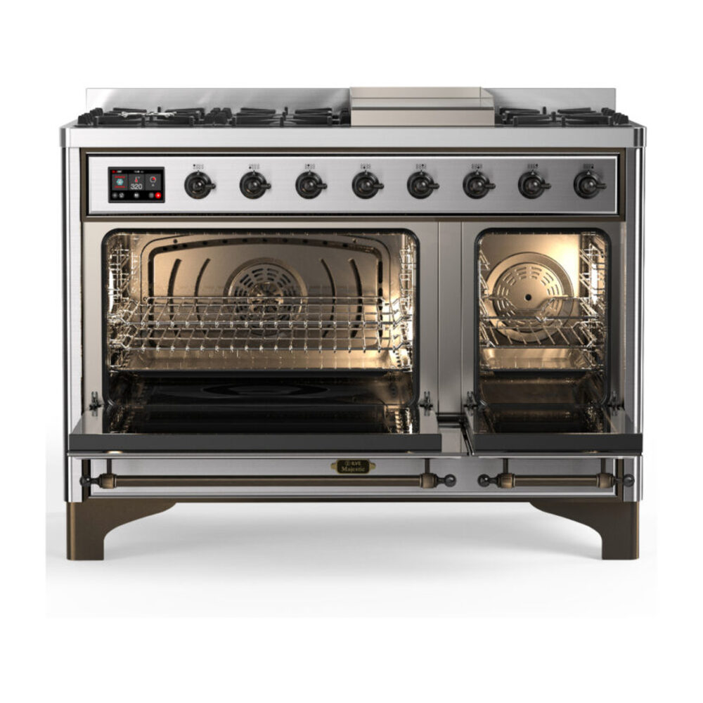 ILVE-UM48FQNR3SSB-Double Oven Open View