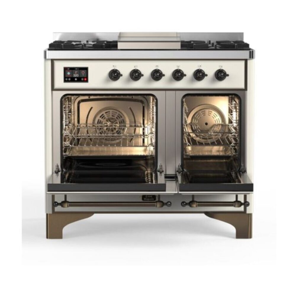 ILVE_UMD10FDNS3AWBLP_Majestic_II_40"_Dual_Fuel_Range_Front_View