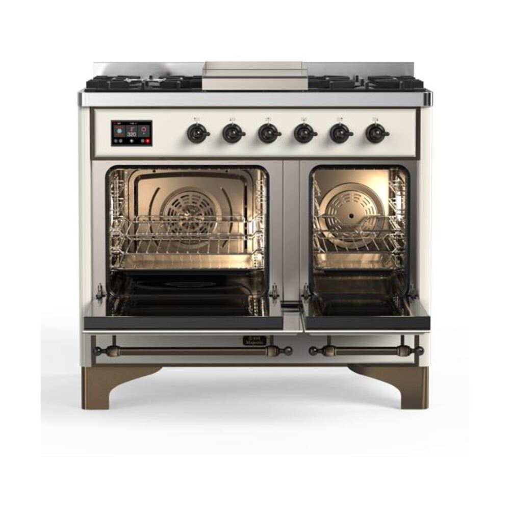 ILVE_UMD10FDNS3AWBLP_Majestic_II_40"_Dual_Fuel_Range_Front_View