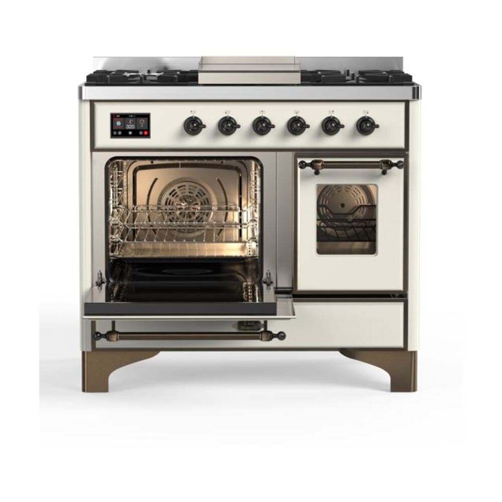 ILVE_UMD10FDNS3AWBLP_Majestic_II_40"_Dual_Fuel_Range_Top_Angle