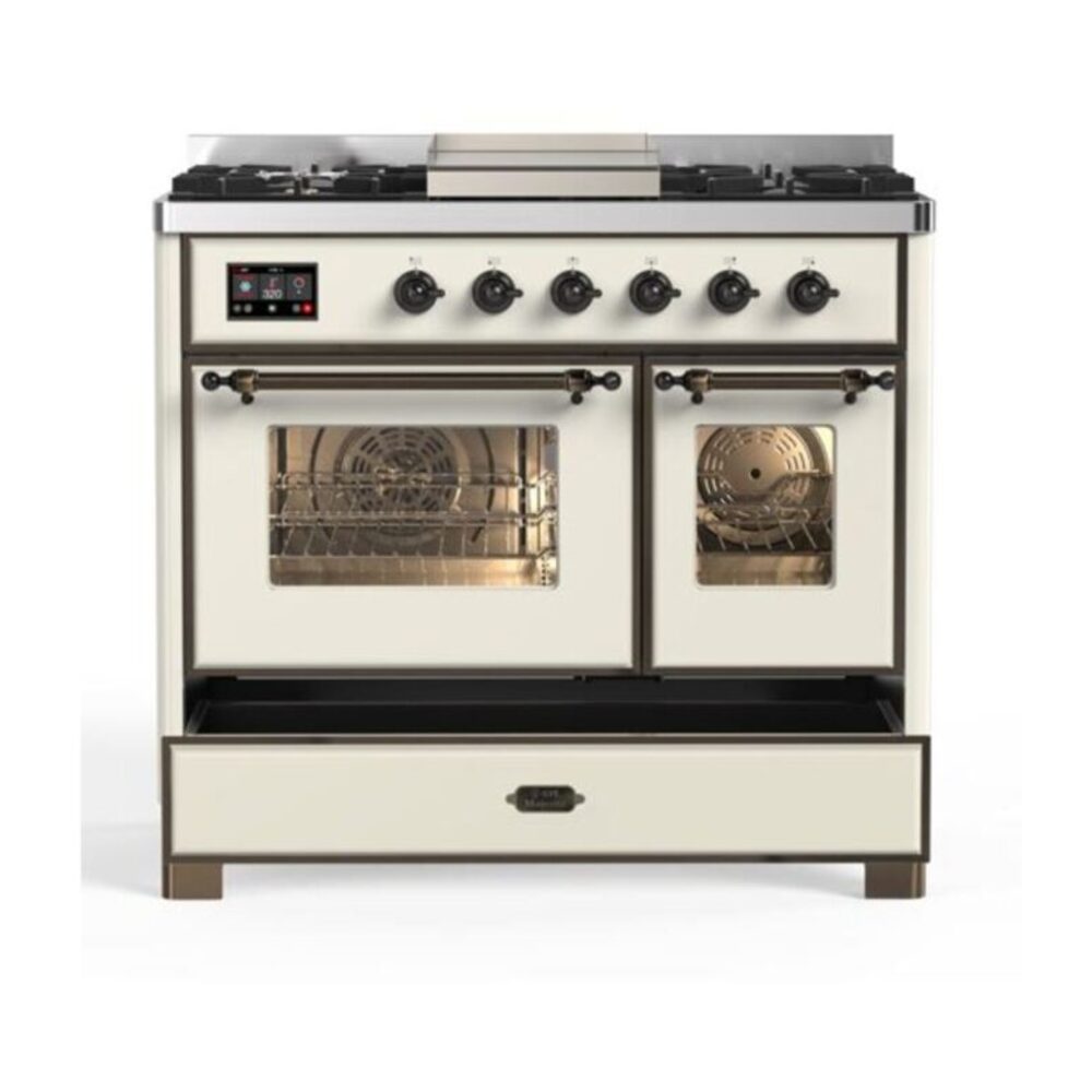 ILVE_UMD10FDNS3AWB_Majestic_II_40"_Dual_Fuel_Range_Right_Angle