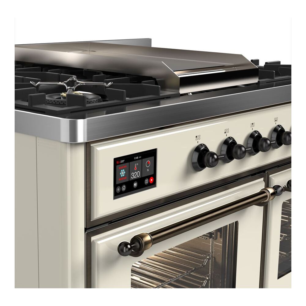 ILVE UMD10F Majestic II 40 inch Dual Fuel Range with 6 Burners, Griddle