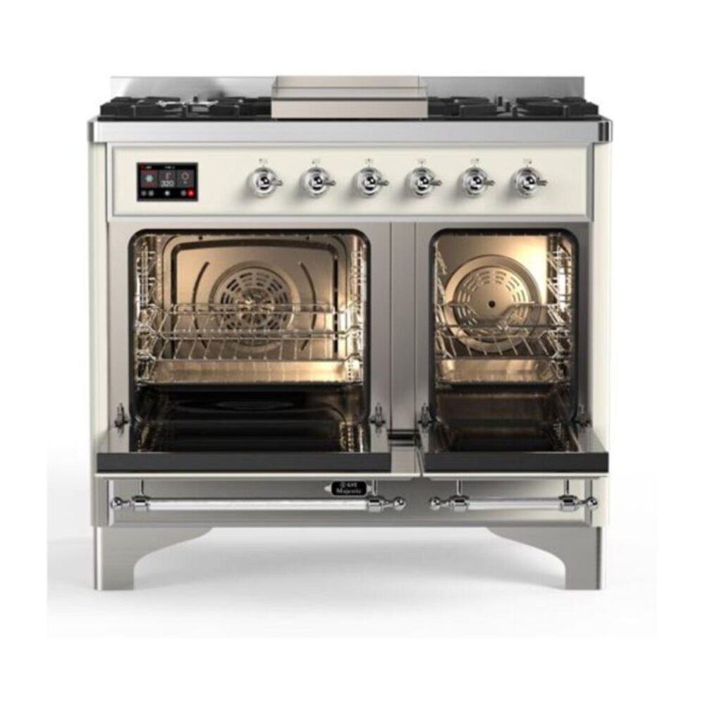 ILVE_UMD10FDNS3AWCLP_Majestic_II_40"_Dual_Fuel_Range_Front_View
