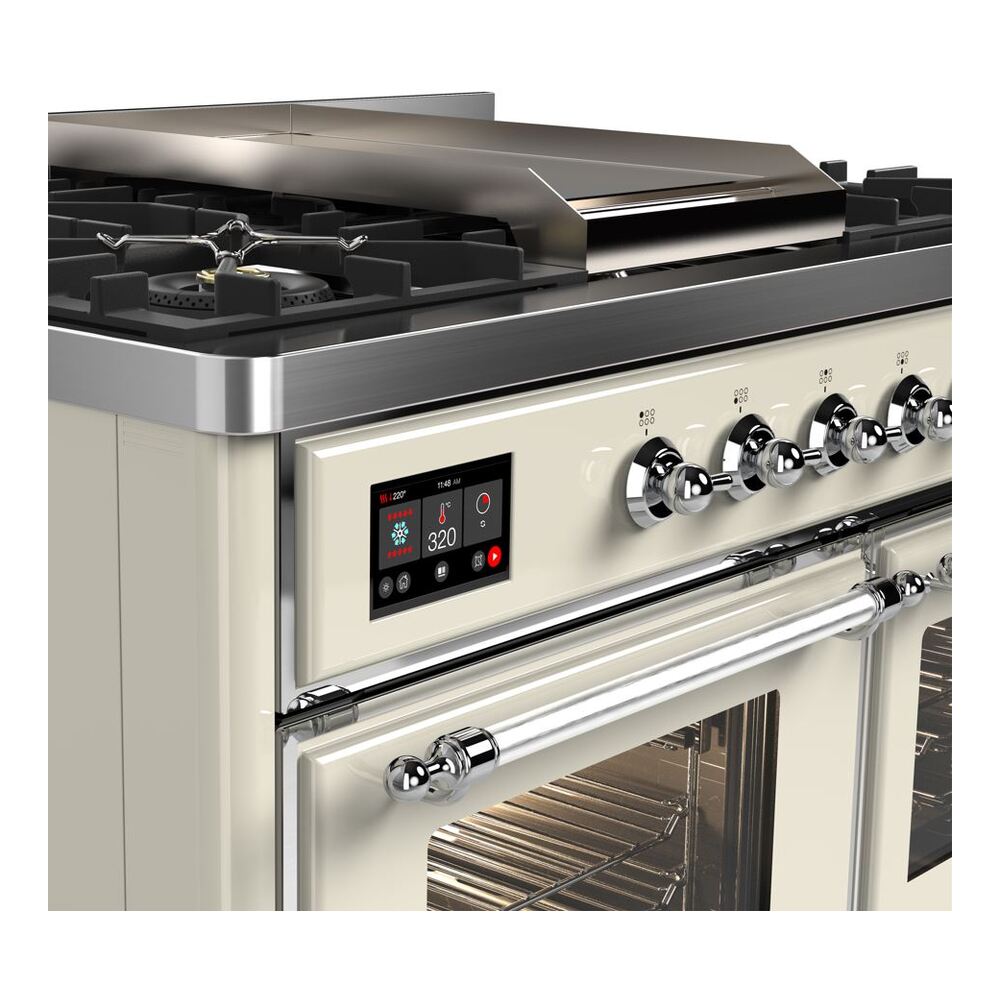 ILVE UMD10F Majestic II 40 inch Dual Fuel Range with 6 Burners, Griddle