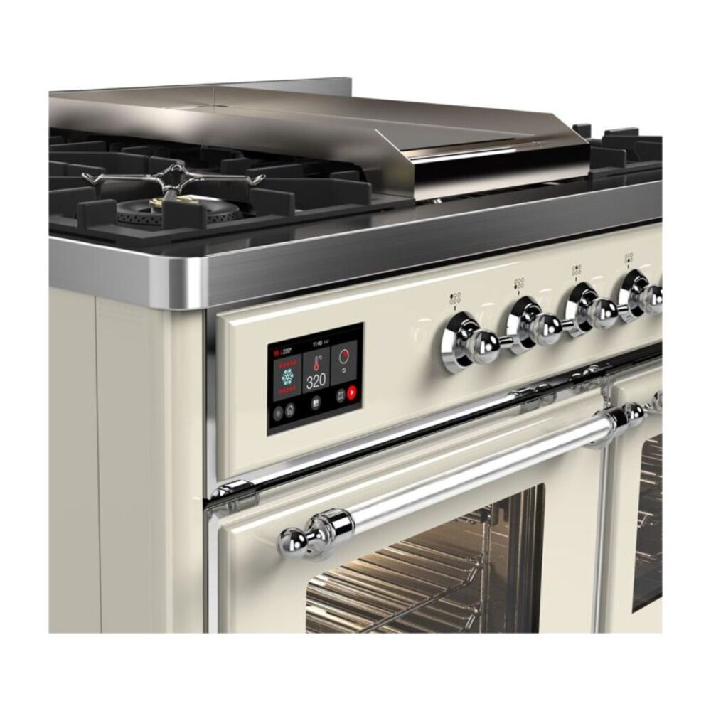 ILVE UMD10F Majestic II 40 inch Dual Fuel Range with 6 Burners, Griddle