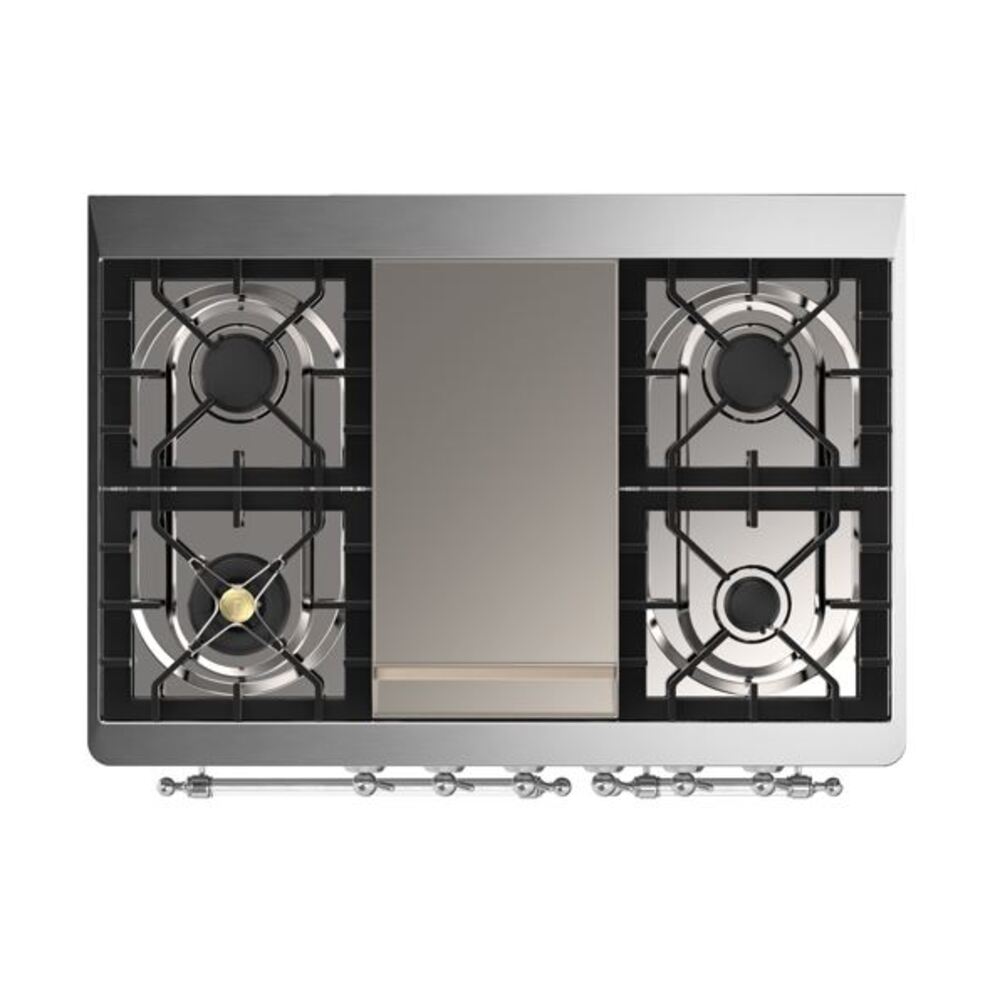 ILVE UMD10F Majestic II 40 inch Dual Fuel Range with 6 Burners, Griddle